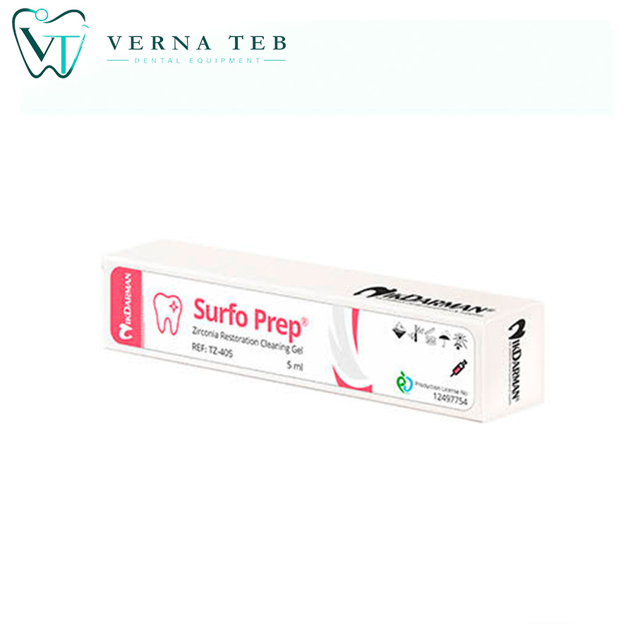ژل تميز کننده زيرکونيا و سطوح پروتزي نیک درمان Nik Darman Surfo Prep 