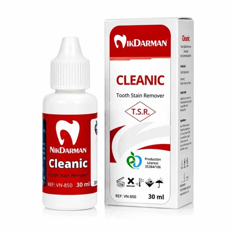محلول لکه بر دندان نیک درمان Nik Darman Cleanic (T.S.R.)