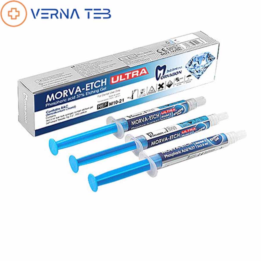 مروا اچ اولترا - اسید اچ 37 % بهراه بنزالکونیوم کلراید یک سرنگ 67 گرمی مروابن Morva Etch Ultra Jumbo