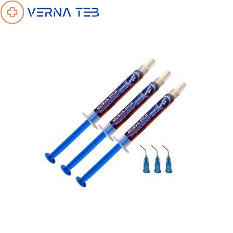 ژل اسید اچ فسفریک 37 % سرنگی سه سرنگ مروابن Morva Etch 3 syr
