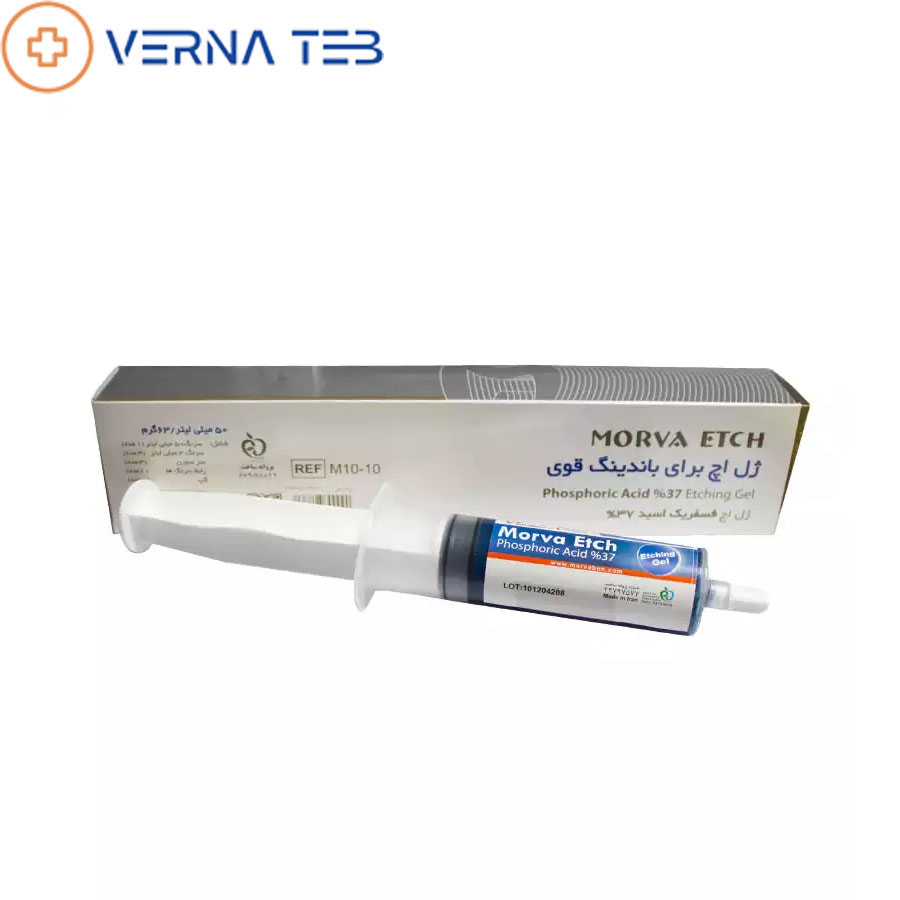 ژل اسید اچ 37 % جامبو یک سرنگ مروابن Morva Etch Jumbo 67gr